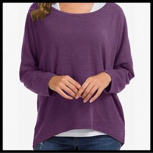 UGET Women's Winter Batwing Long Sleeve Off Shoulder Loose Oversized Bag…